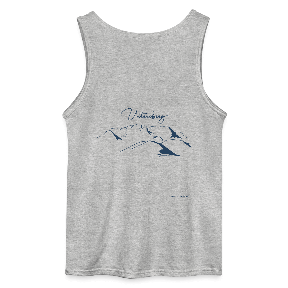 Untersberg Männer Tank Top vers. Farben 2xDruck schwarz - Grau meliert