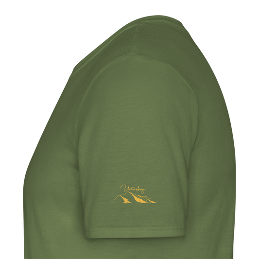 Untersberg Männer Premium T-Shirt Militärgrün 4xDruck Senfgelb - Militärgrün