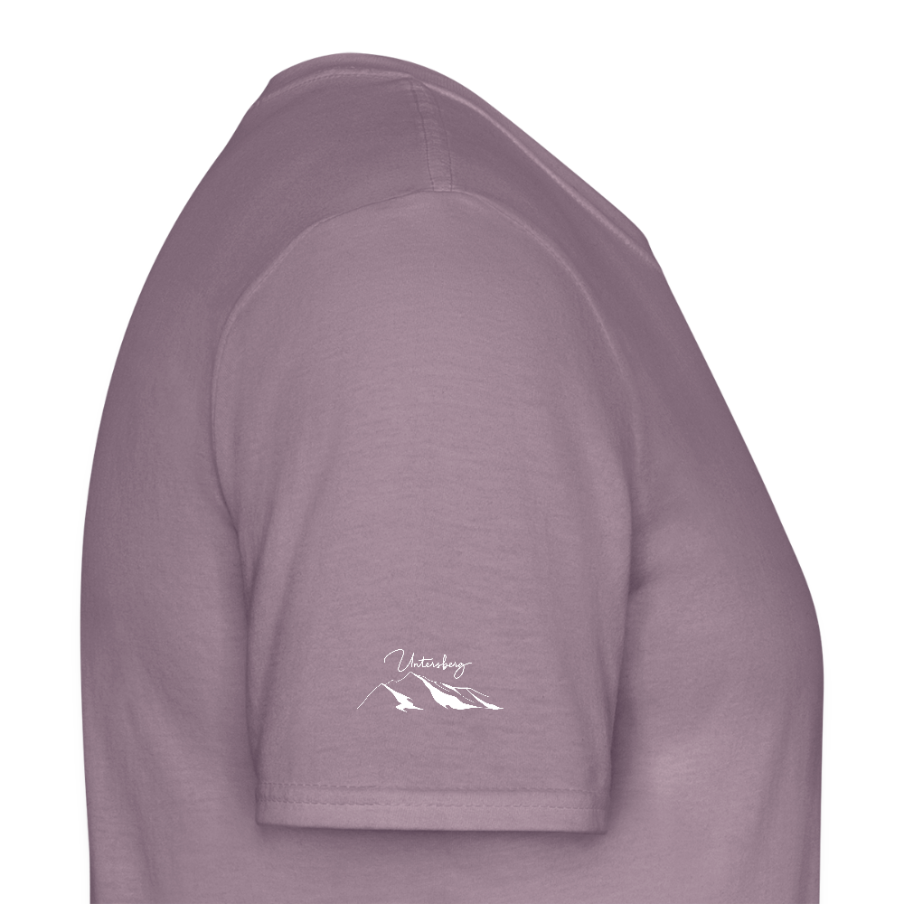 Untersberg Männer Premium T-Shirt vers. Farben 4xDruck Weiss - Lilagrau 