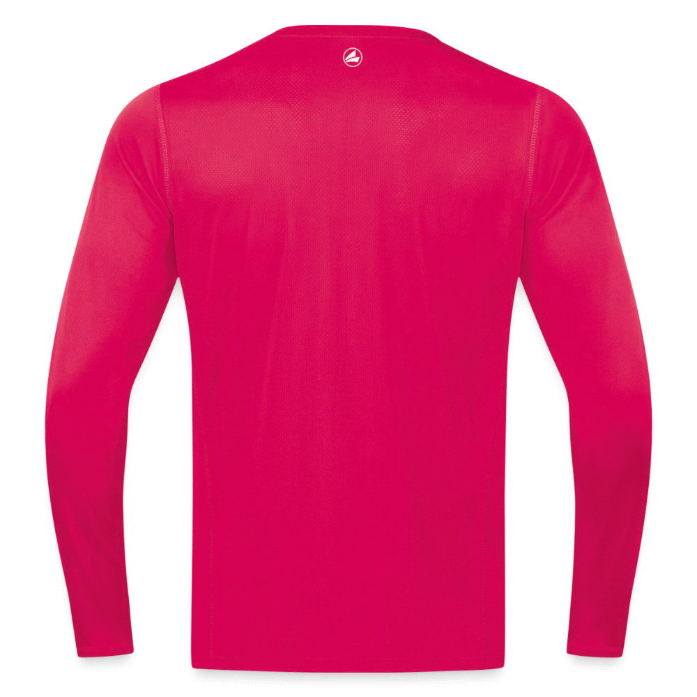 Untersberg Männer JAKO Langarmshirt vers. Farben 1xDruck weiß - dunkles Pink