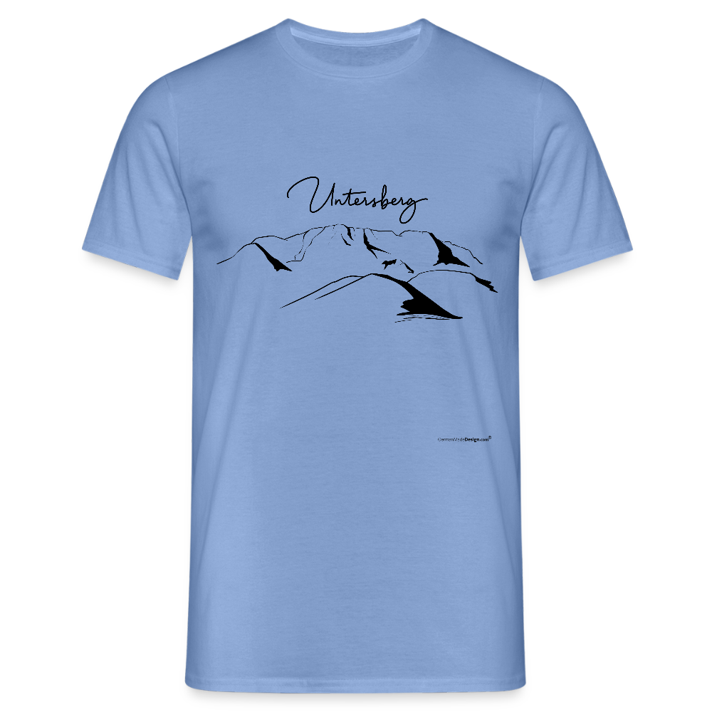 Untersberg Männer Premium T-Shirt vers. Farben 2xDruck Schwarz - carolina blue