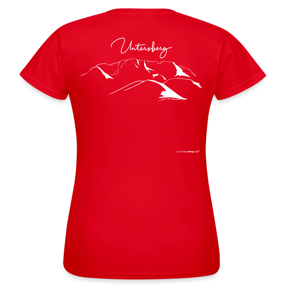 Untersberg Frauen T-Shirt vers. Farben 2xDruck weiß - Rot