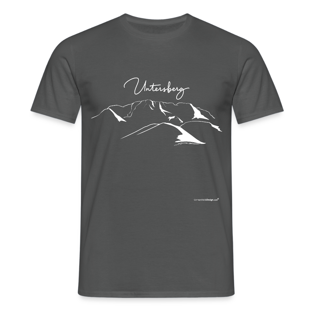 Untersberg Männer Premium T-Shirt Antrazith 1xDruck Weiss - Anthrazit