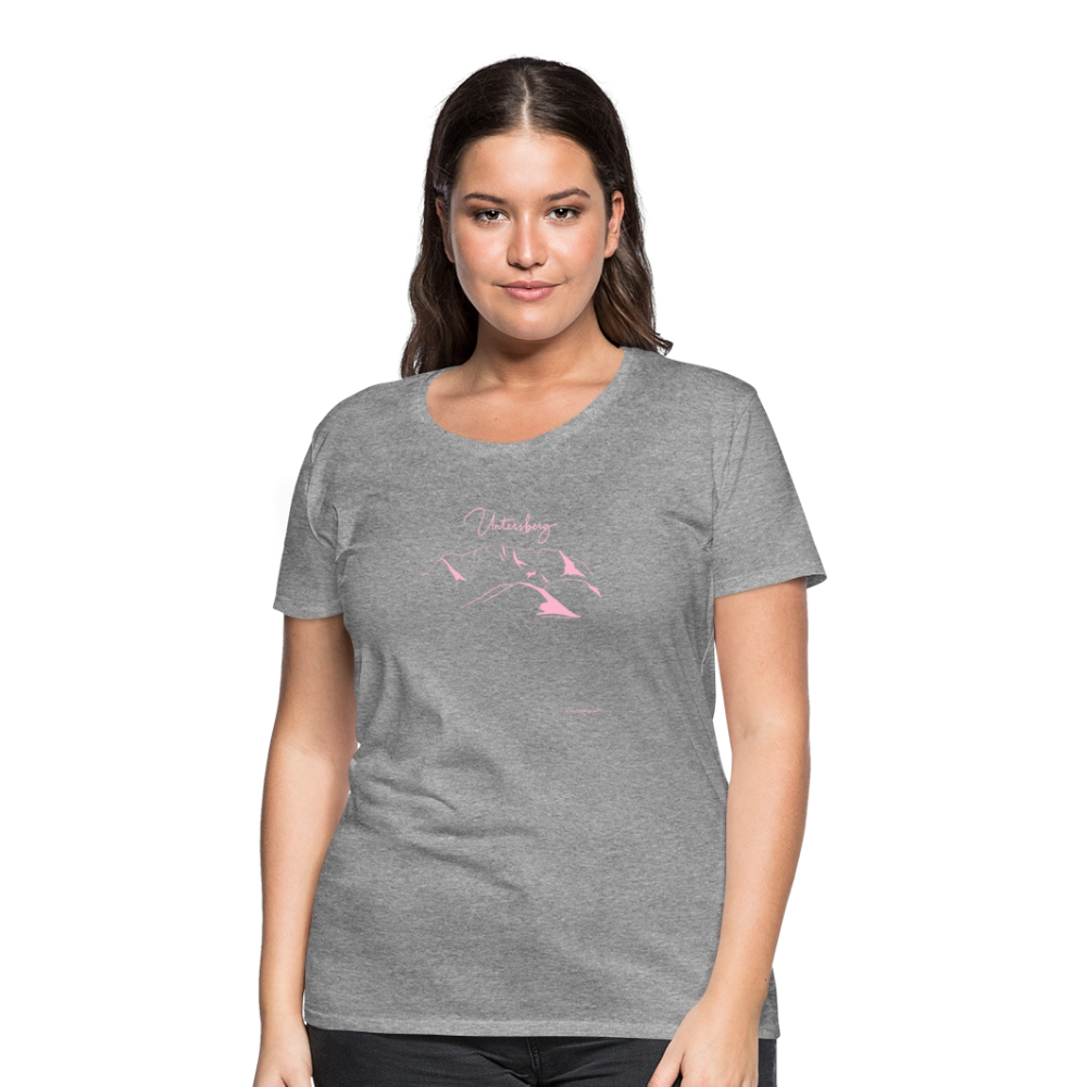 Untersberg Frauen Premium T-Shirt vers. Farben 1xDruck Rosa - Grau meliert