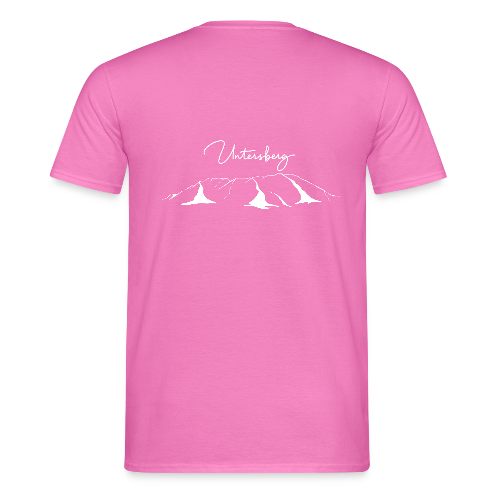 Untersberg Männer Premium T-Shirt vers. Farben 4xDruck Weiss - Pink