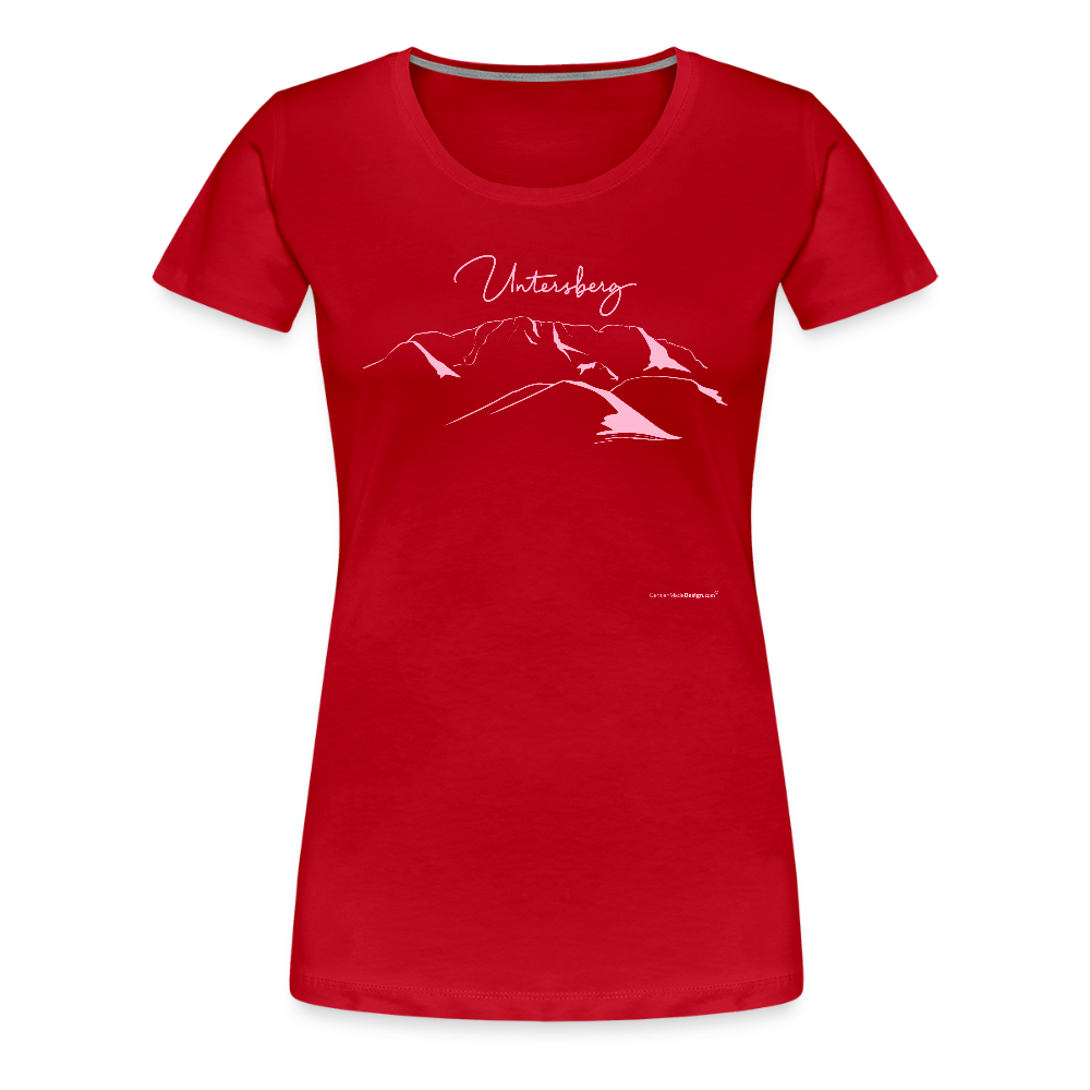 Untersberg Frauen Premium T-Shirt vers. Farben 1xDruck Rosa - Rot