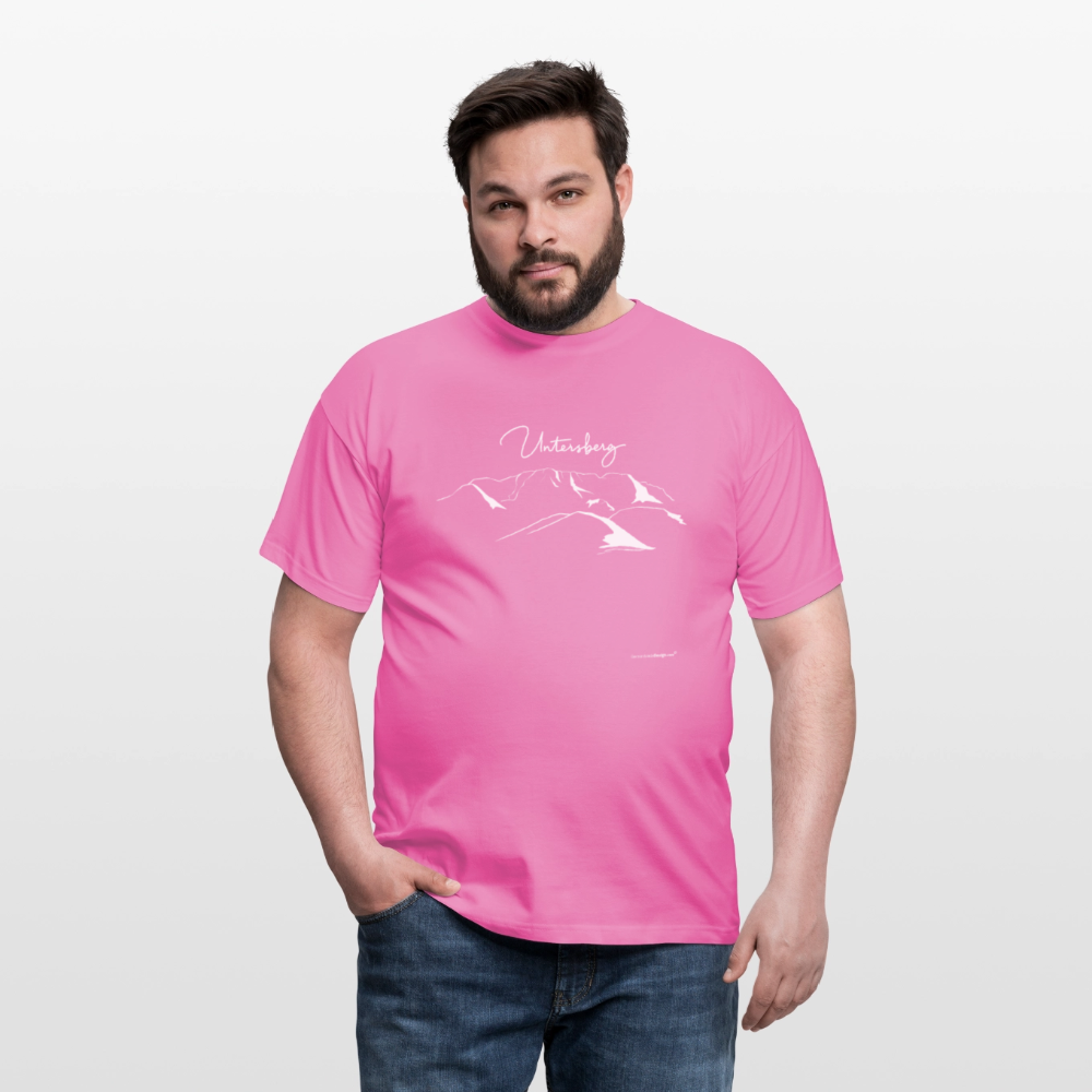 Untersberg Männer Premium T-Shirt in vers. Farben 1xDruck Weiss - Pink