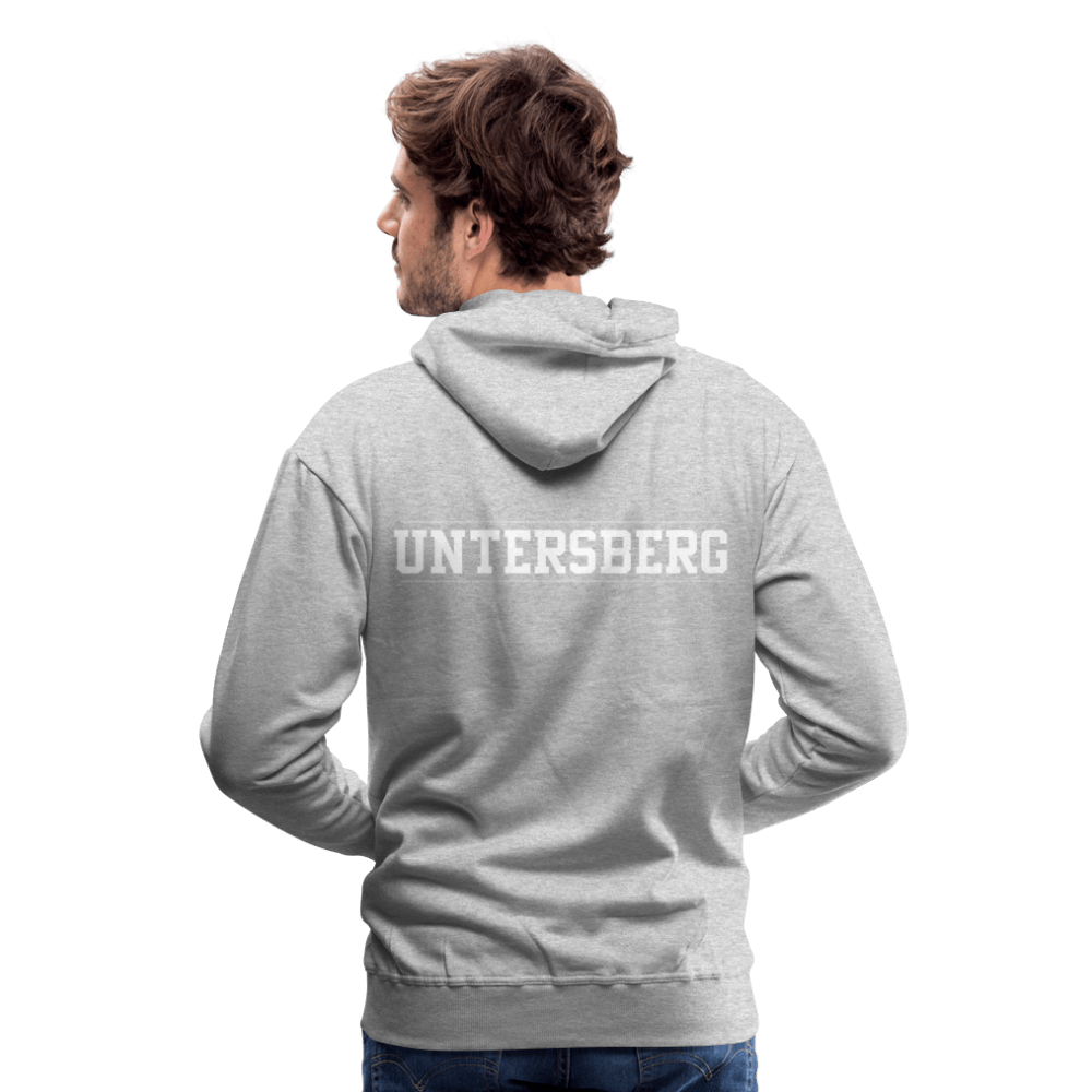 Männer Premium Hoodie - Grau meliert