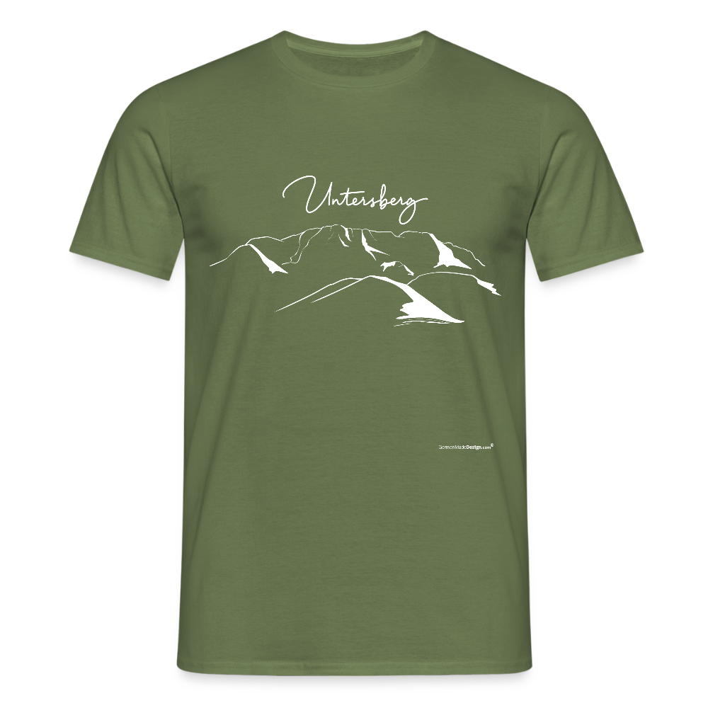 Untersberg Männer Premium T-Shirt vers. Farben 4xDruck Weiss - Militärgrün