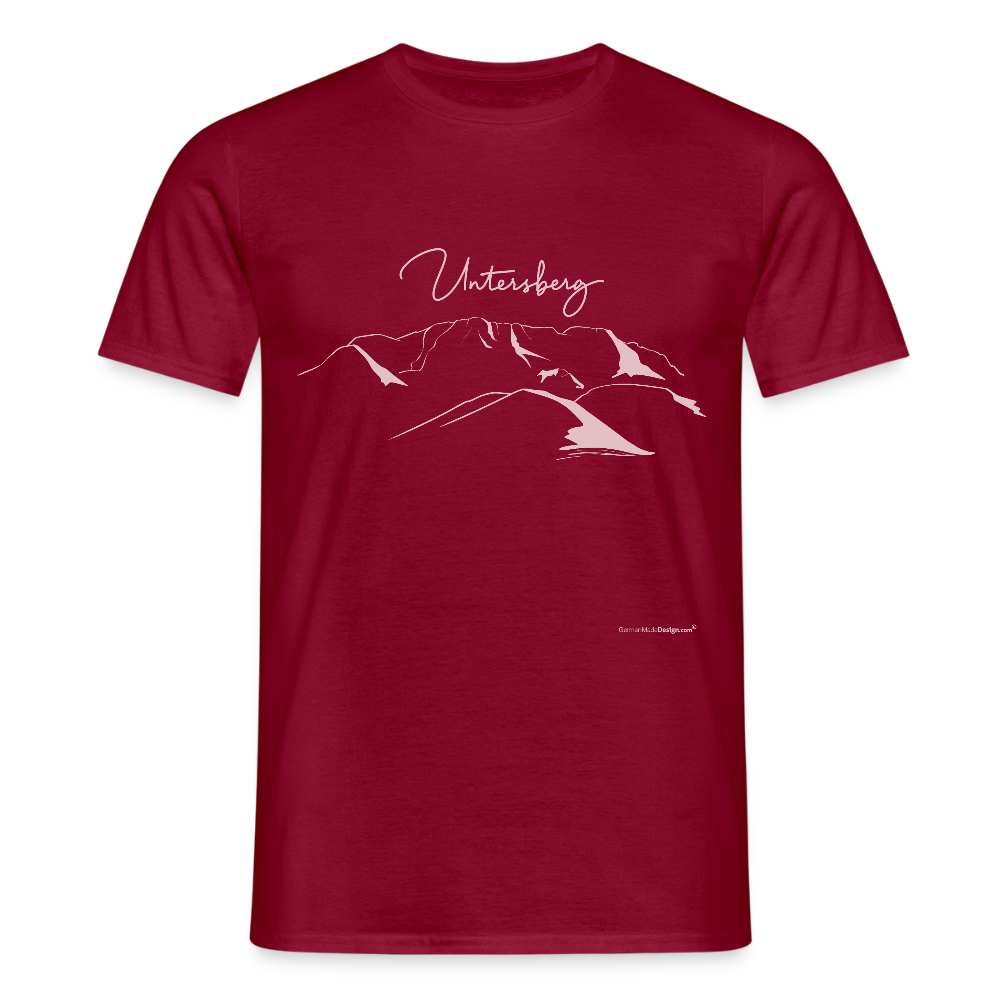 Untersberg Männer Premium T-Shirt Ziegelrot 4xDruck Rosé - Ziegelrot