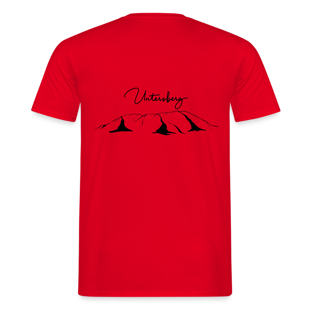 Untersberg Männer Premium T-Shirt vers. Farben 4xDruck Schwarz - Rot