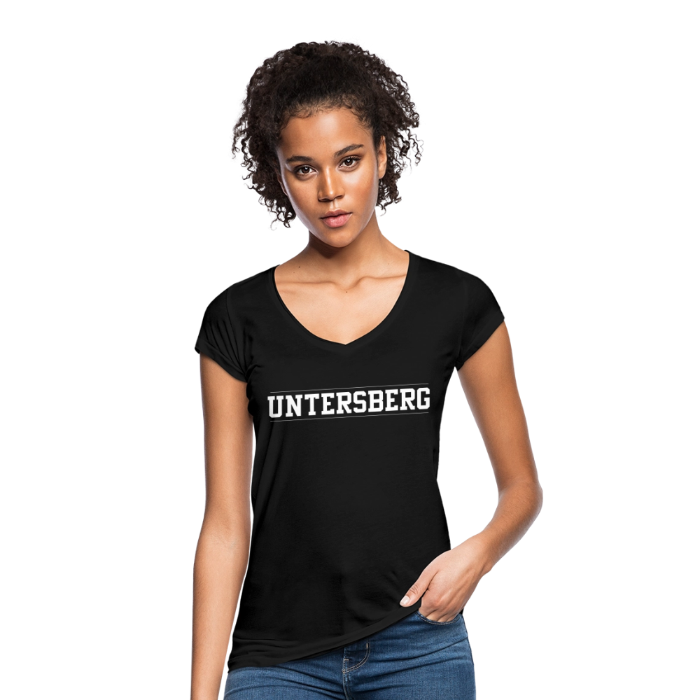 Frauen Vintage Untersberg T-Shirt - Schwarz