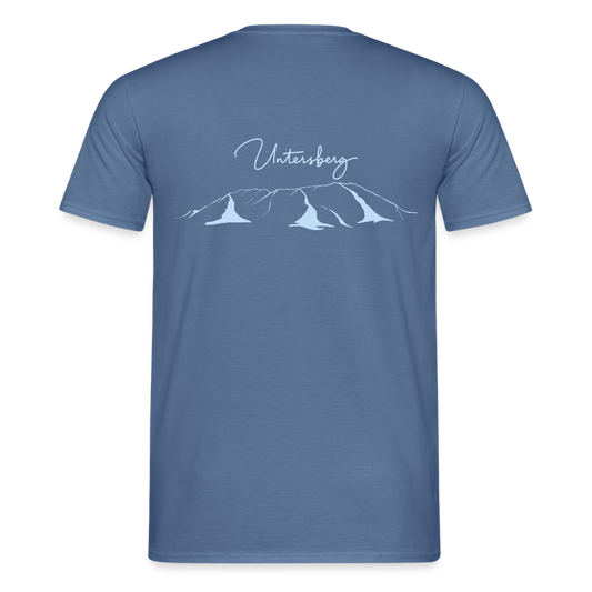 Untersberg Männer Premium T-Shirt Blau 4xDruck Sky - Taubenblau 