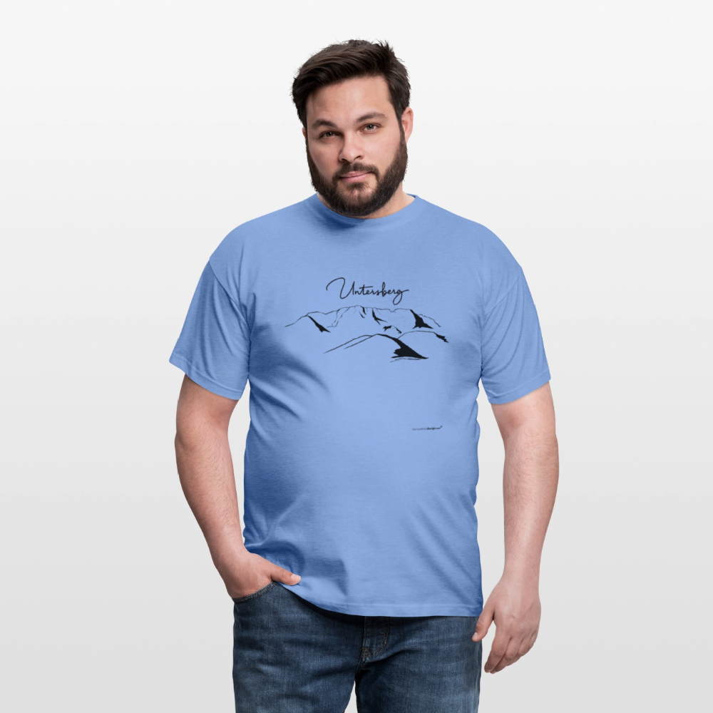 Untersberg Männer Premium T-Shirt in vers. Farben 1xDruck Schwarz - carolina blue