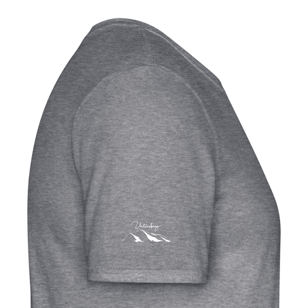 Untersberg Männer Premium T-Shirt vers. Farben 4xDruck Weiss - Graphit meliert
