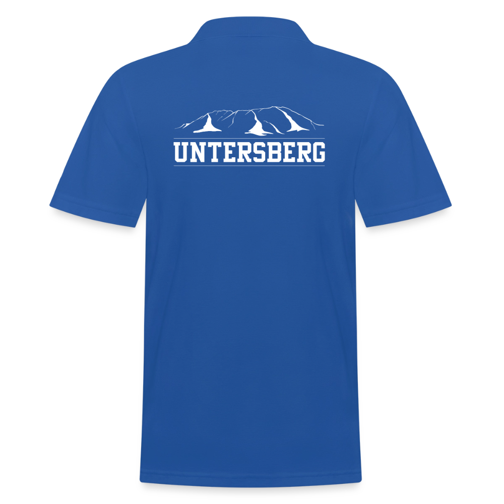 Männer Poloshirt "Untersberg" exklusiv in schwarz - Royalblau