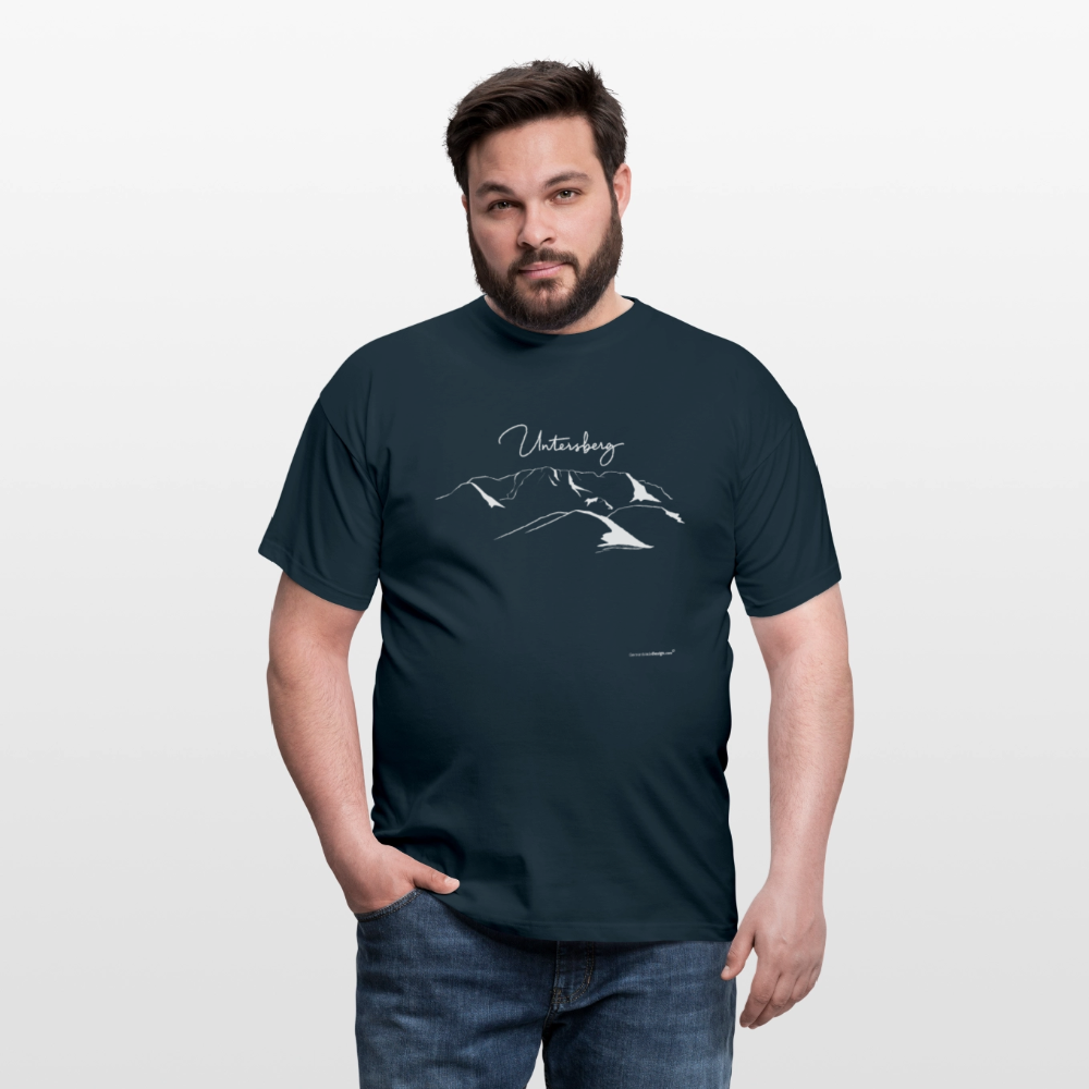 Untersberg Männer Premium T-Shirt in vers. Farben 1xDruck Weiss - Navy