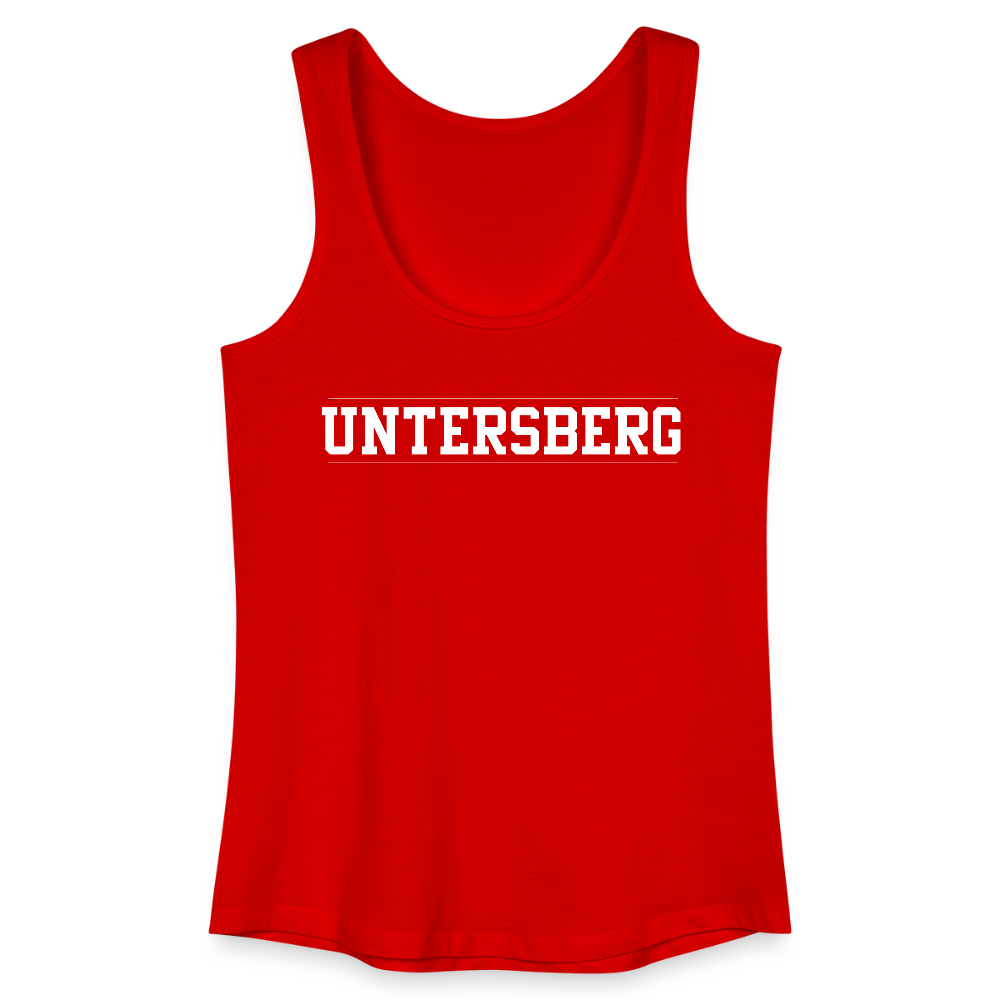 Untersberg Frauen Bio Tank Top vers. Farben 2xDruck weiss - Rot