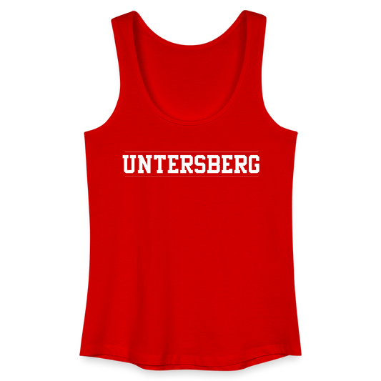 Untersberg Frauen Bio Tank Top vers. Farben 2xDruck weiss - Rot