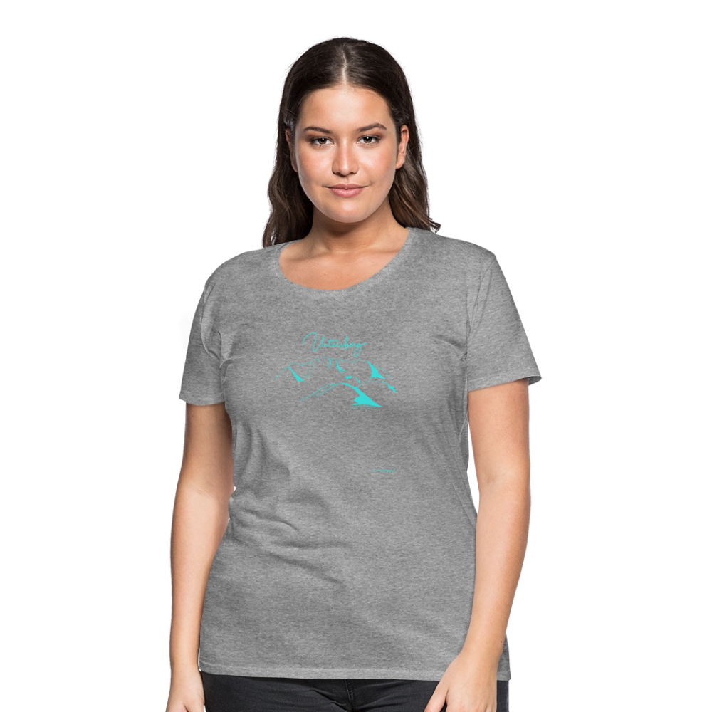Untersberg Frauen Premium T-Shirt vers. Farben Türkis - Grau meliert