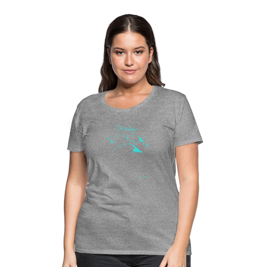 Untersberg Frauen Premium T-Shirt vers. Farben Türkis - Grau meliert