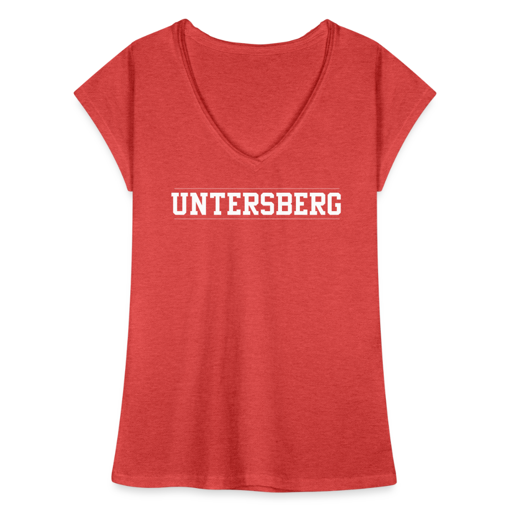 Frauen Vintage T-Shirt - Rot meliert