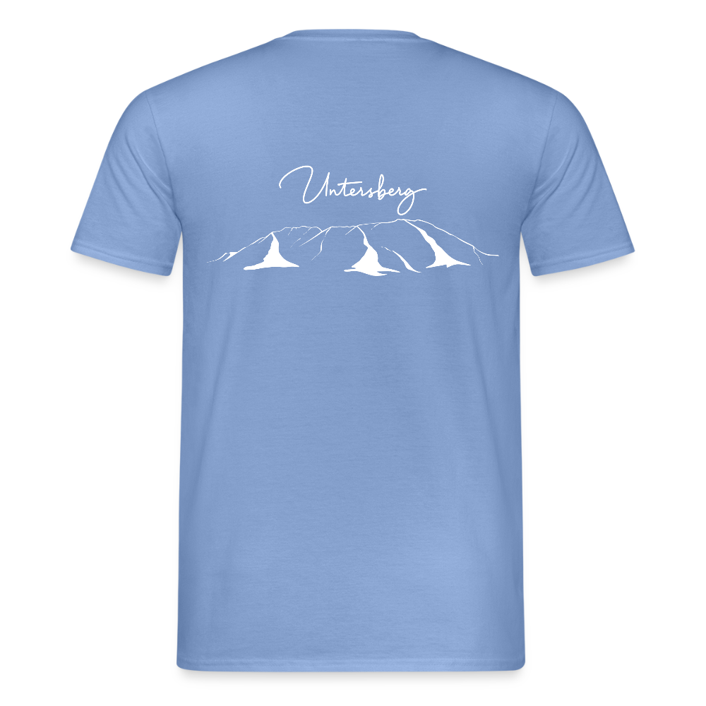 Untersberg Männer Premium T-Shirt vers. Farben 2xDruck Weiss - carolina blue