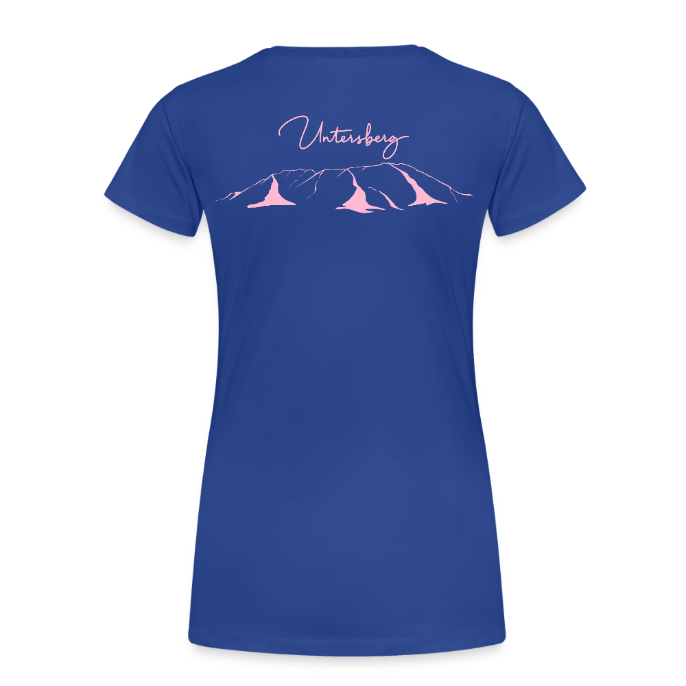 Untersberg Frauen Premium T-Shirt vers. Farben 2xDruck Rosa - Königsblau
