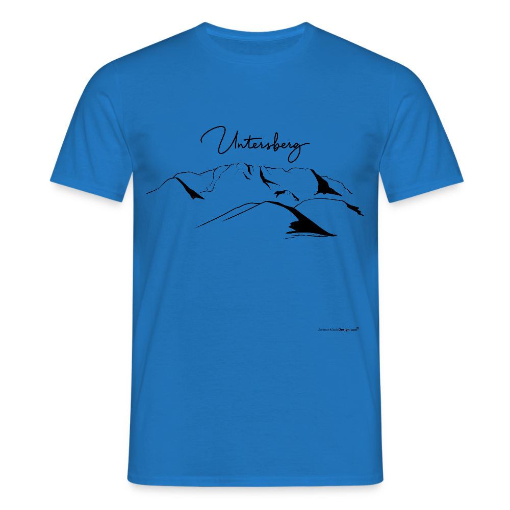 Untersberg Männer Premium T-Shirt vers. Farben 4xDruck Schwarz - Royalblau