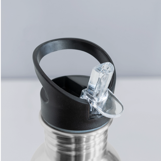 Untersberg Trinkflasche mit Süd und Nordseite bedruckt - Lightsilver