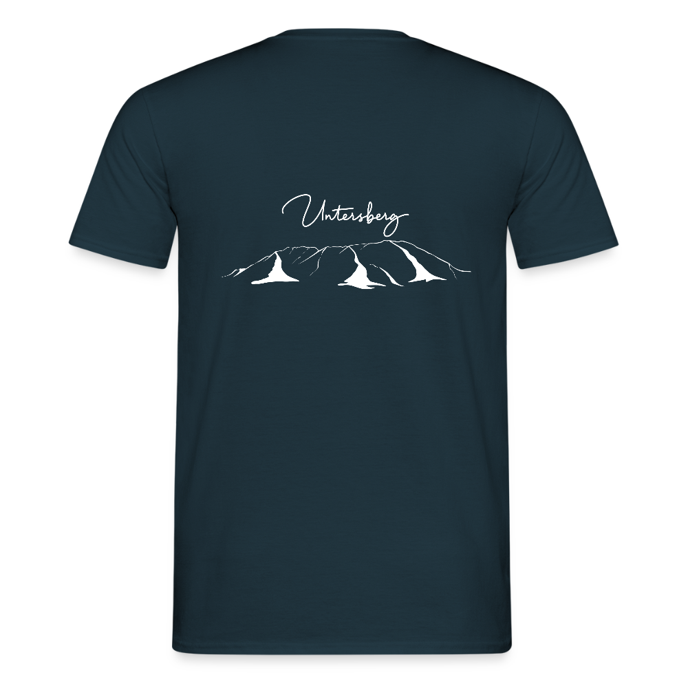 Untersberg Männer Premium T-Shirt vers. Farben 4xDruck Weiss - Navy