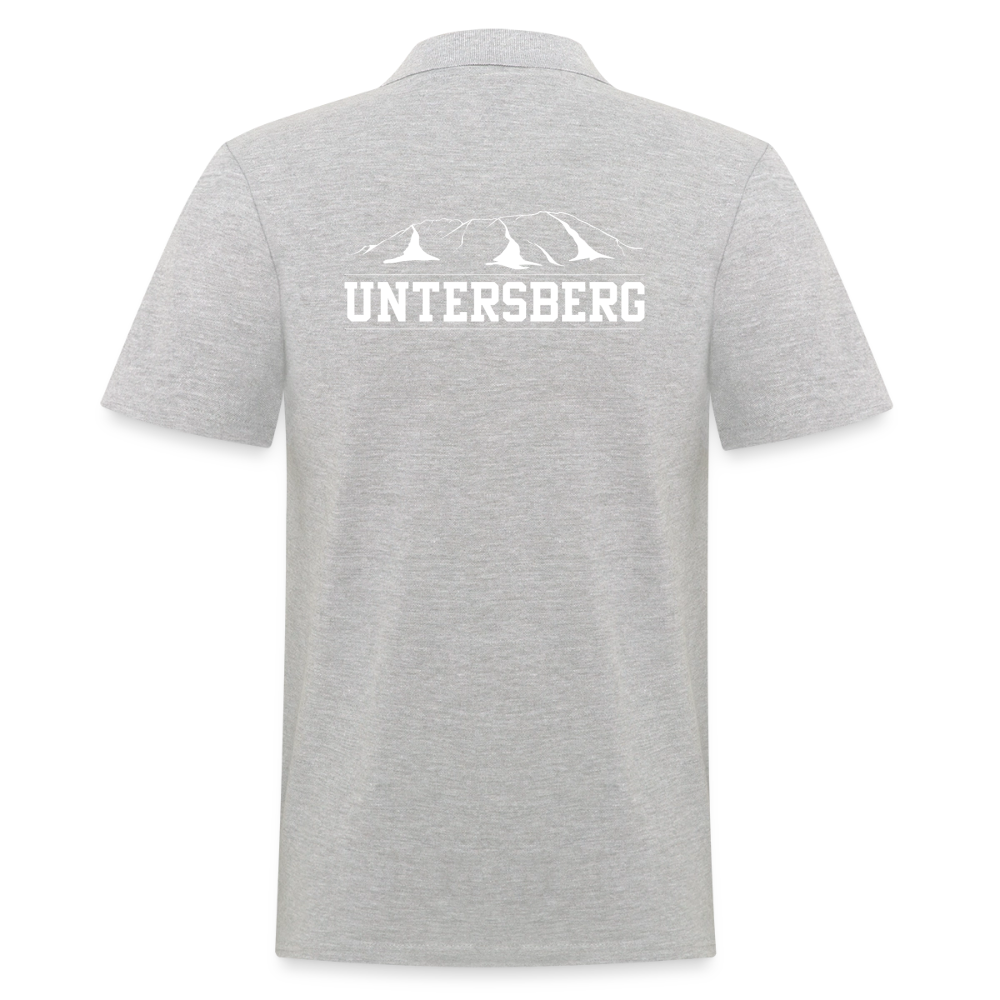 Männer Poloshirt "Untersberg" exklusiv in schwarz - Grau meliert