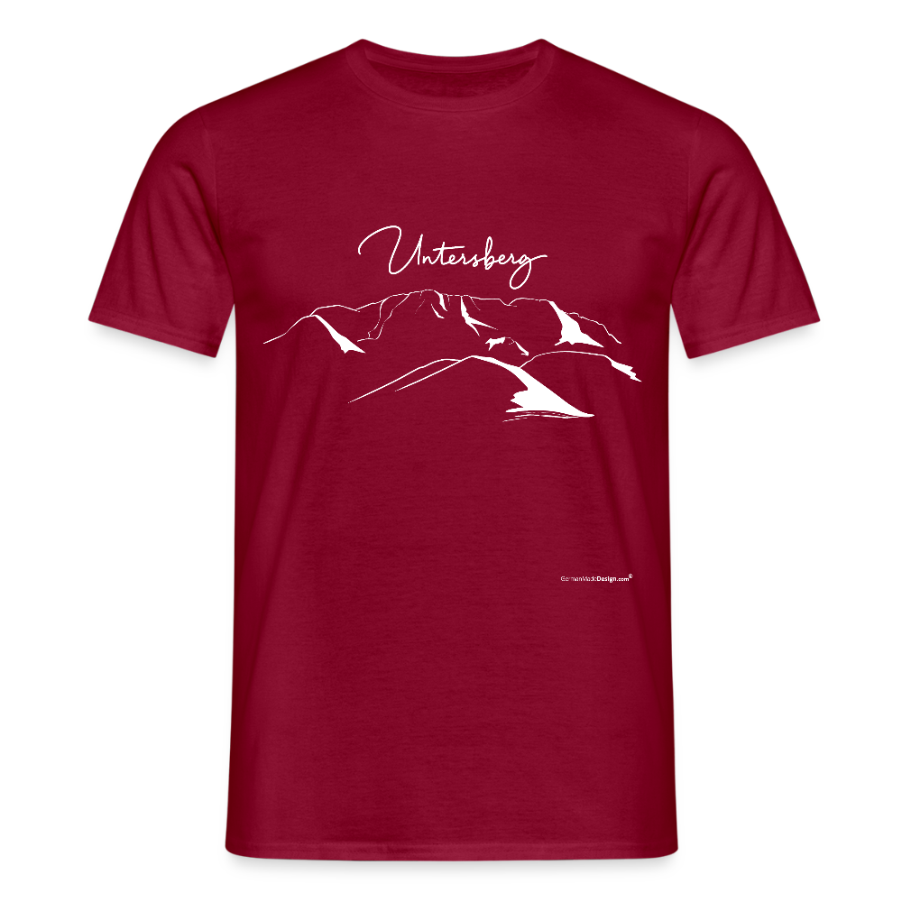 Untersberg Männer Premium T-Shirt in vers. Farben 1xDruck Weiss - Ziegelrot
