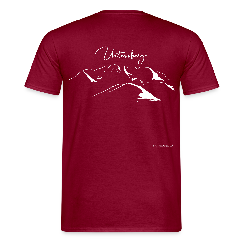 UNTERSBERG Schriftzug - Männer T-Shirt Premium Qualität - Ziegelrot