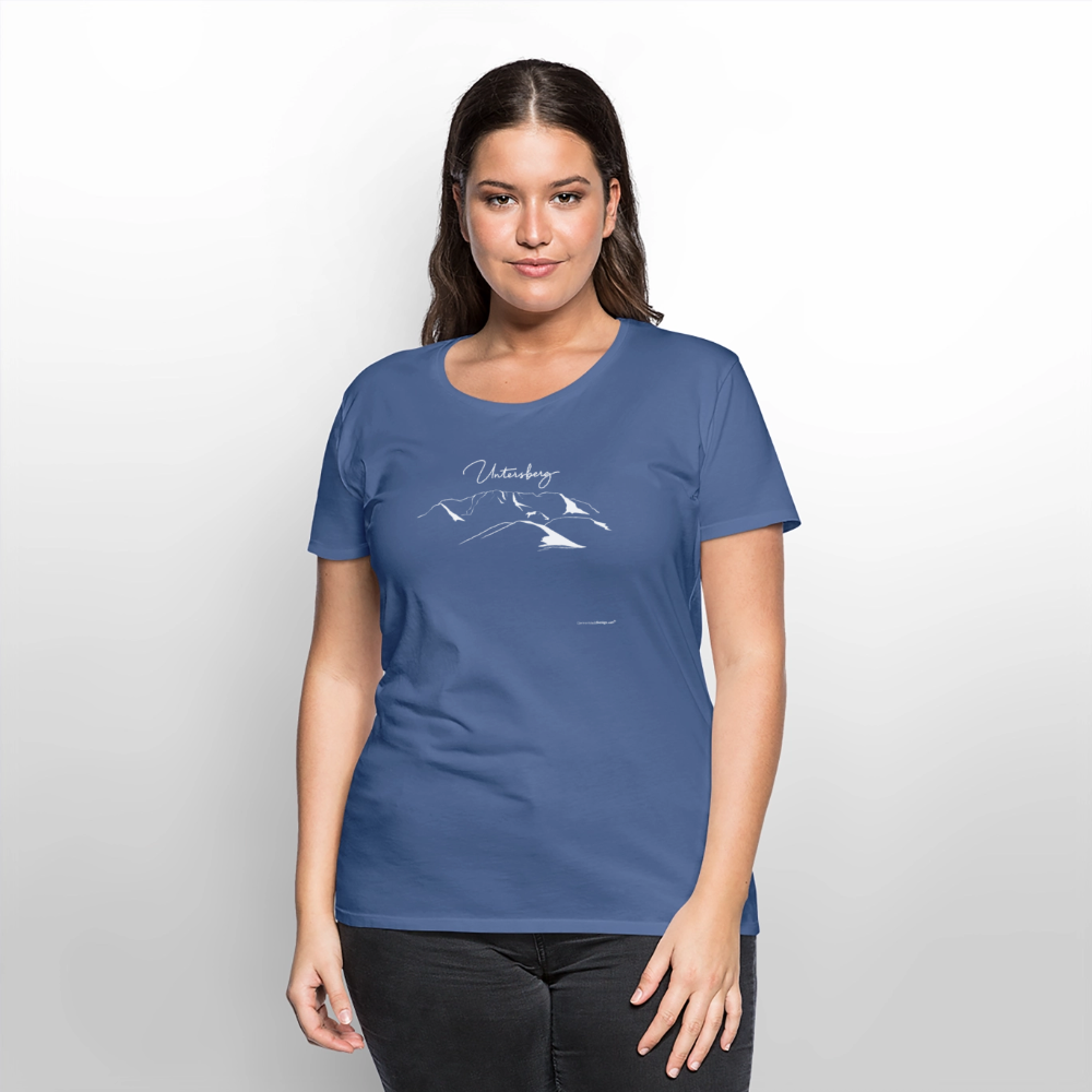 Untersberg T-Shirts Frauen vers. Farben 1xDruck weiss - Taubenblau