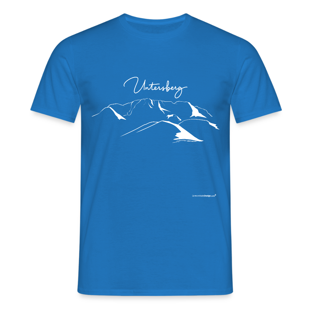 Untersberg Männer Premium T-Shirt vers. Farben 4xDruck Weiss - Royalblau