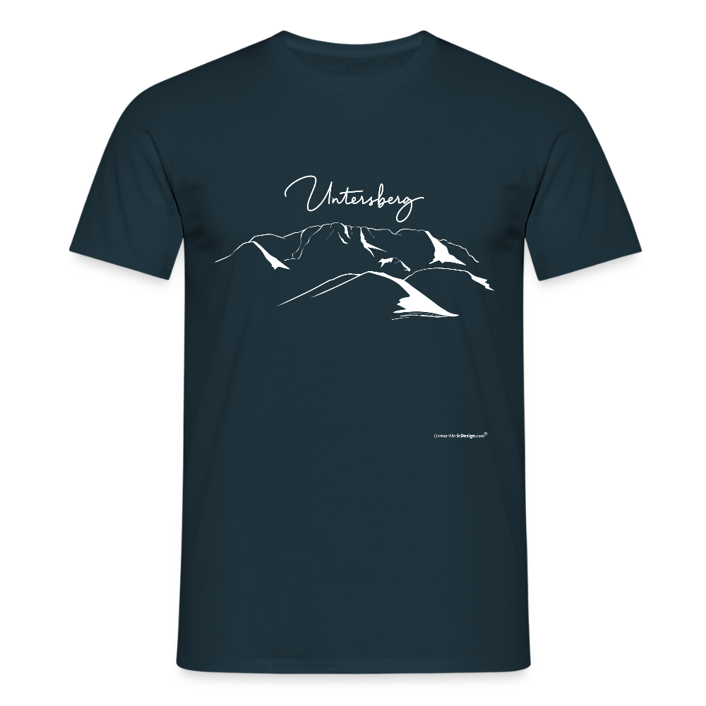 Untersberg Männer Premium T-Shirt vers. Farben 2xDruck Weiss - Navy