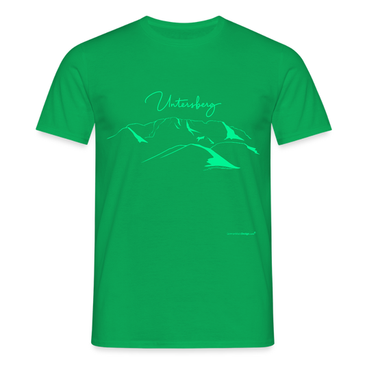Untersberg Männer Premium T-Shirt Kellygrün 4xDruck Neongrün - Kelly Green