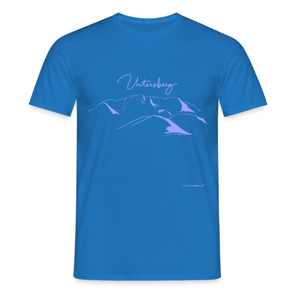 Untersberg Männer Premium T-Shirt Royalblau 2xDruck Hellblau - Royalblau