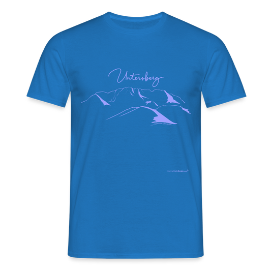 Untersberg Männer Premium T-Shirt Royalblau 2xDruck Hellblau - Royalblau