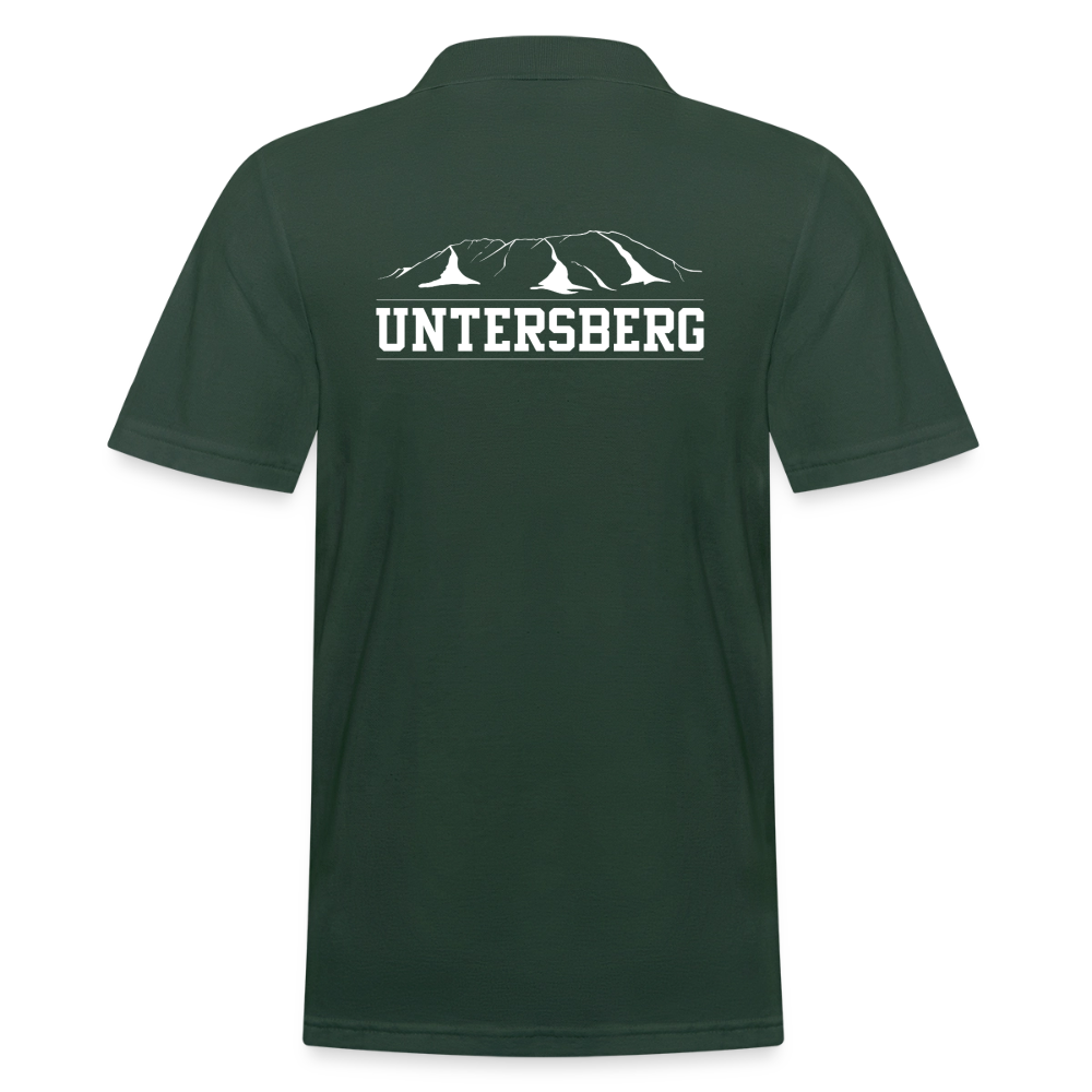Männer Poloshirt "Untersberg" exklusiv in schwarz - Tannengrün