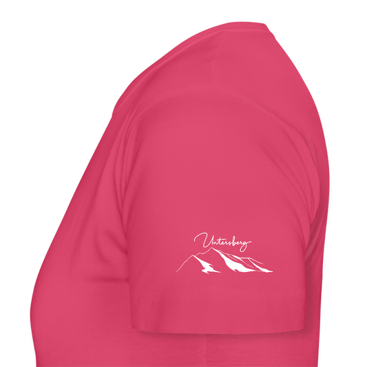 Untersberg Frauen Premium T-Shirt Pink 4xDruck Weiss - Azalea