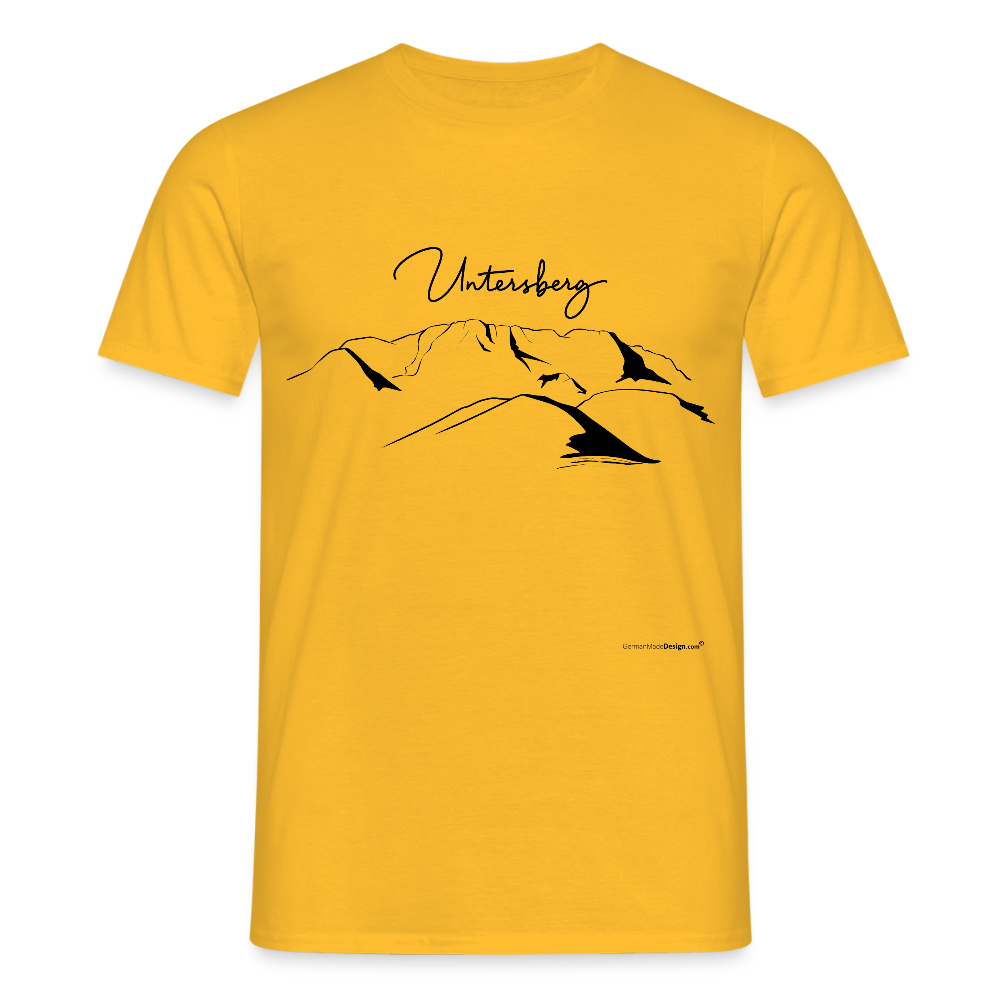 Untersberg Männer Premium T-Shirt vers. Farben 4xDruck Schwarz - Gelb
