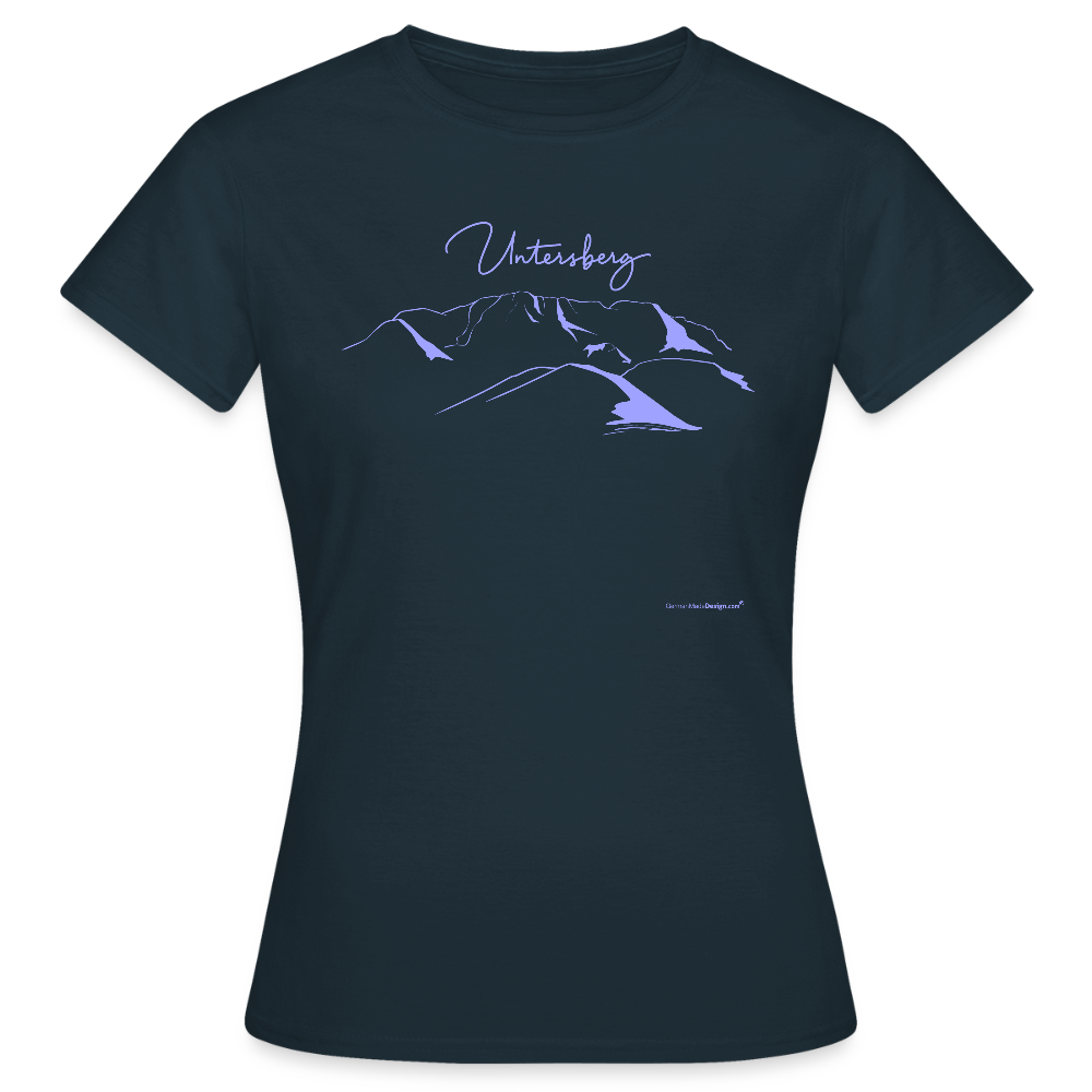 Untersberg Frauen Premium T-Shirt vers. Farben 2xDruck Hellblau - Navy