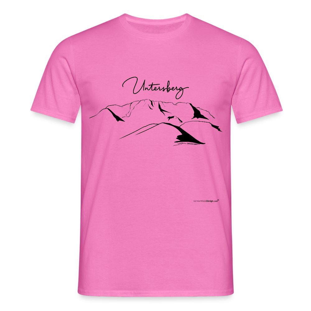 Untersberg Männer Premium T-Shirt vers. Farben 4xDruck Schwarz - Pink