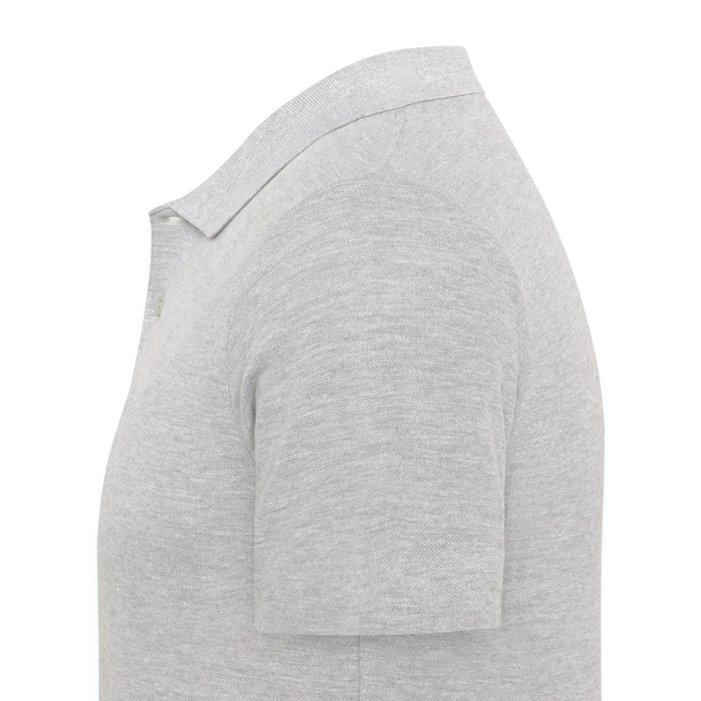 Männer Poloshirt Untersberg in Navyblau - Grau meliert