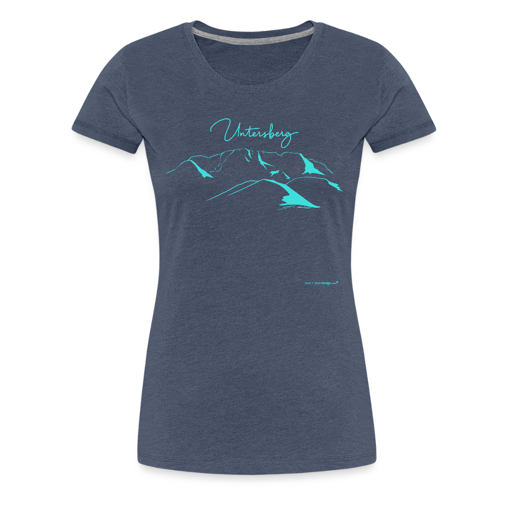 Untersberg Frauen Premium T-Shirt vers. Farben Türkis - Blau meliert