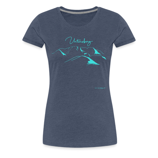 Untersberg Frauen Premium T-Shirt vers. Farben Türkis - Blau meliert