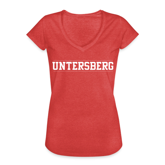 Frauen Vintage Untersberg T-Shirt - Rot meliert