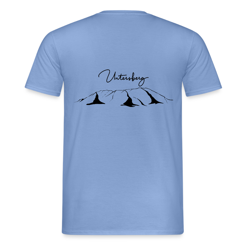 Untersberg Männer Premium T-Shirt vers. Farben 4xDruck Schwarz - carolina blue